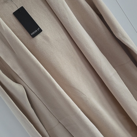 Forever 21-Open Front Hooded Cardigan Sweater - Picture 7 of 8